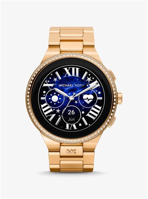 michael kors camille pave gold tone watch|Michael Kors camille.